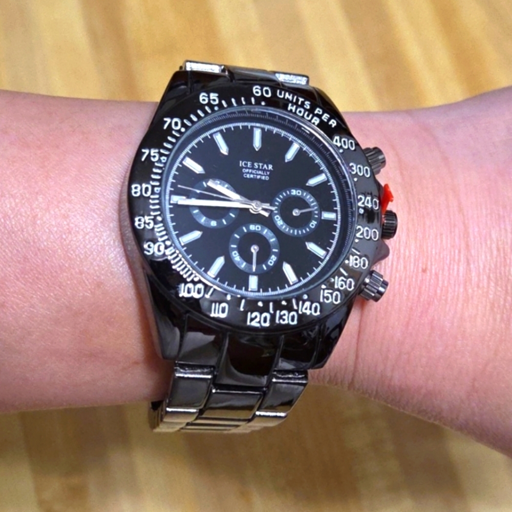 Ice Star Black Chronograph Watch